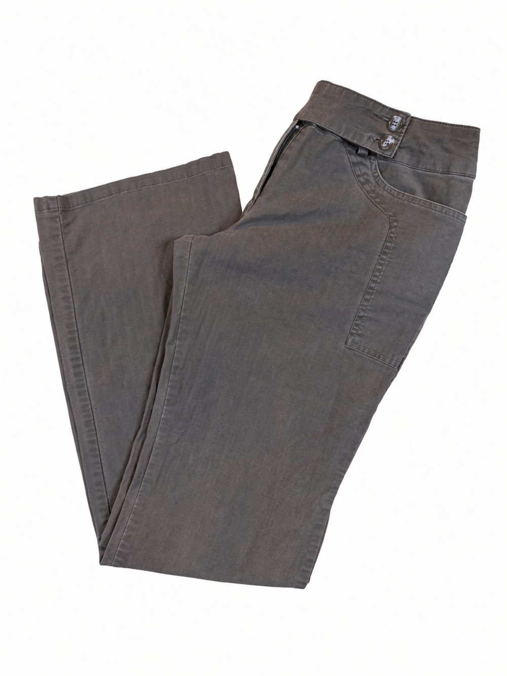 Vintage Y2K Zinc Low Rise Wide Leg Utility Cargo Pants Faded Brown 9